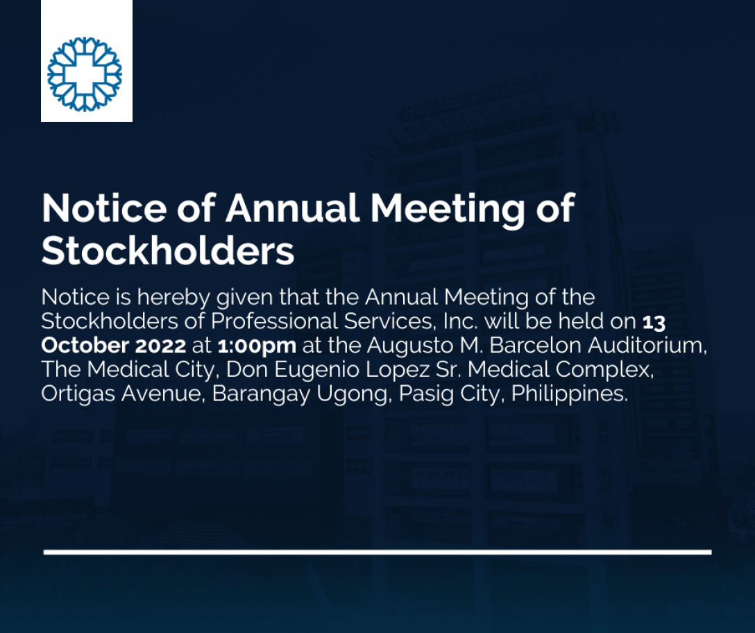 Notice of Annual Meeting of  Stockholders