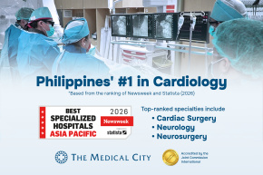 The Medical City named the Philippines’ top hospital for Cardiology in Newsweek and Statista’s Best Specialized Hospitals Asia Pacific 2026